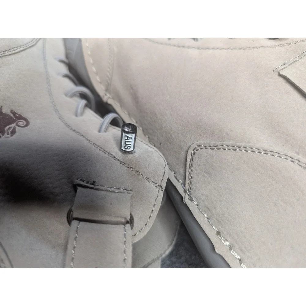 LDECK Mens High Top chukka Shoes Beige Tan Suede Sneakers Ram Logo Size 42‎